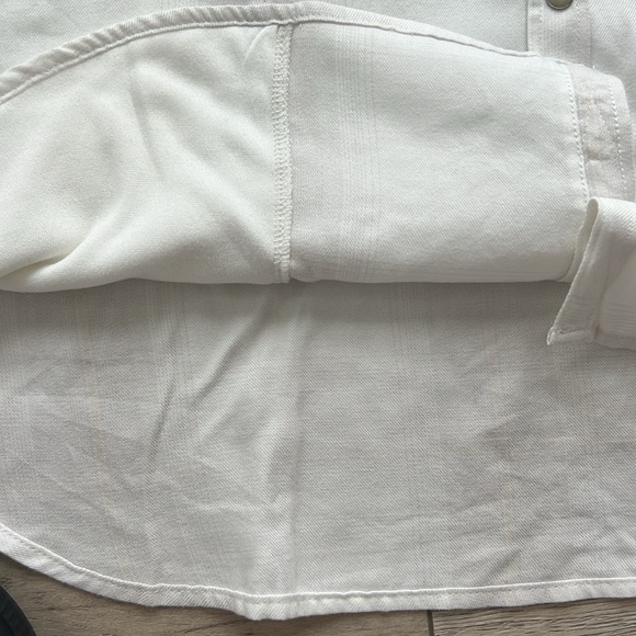 Jachs white long shirt button down with pockets woman size XL  plaid flannel - Picture 4 of 7